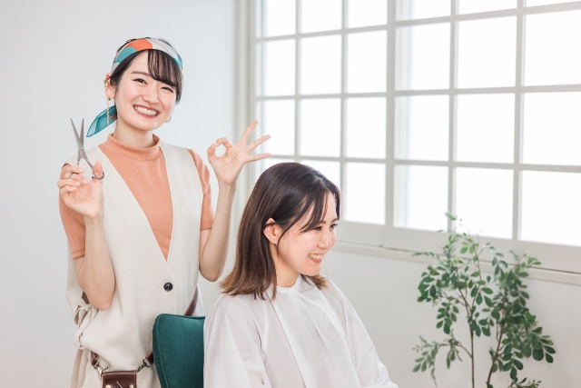 美容室の店内